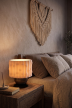 Bambu Modern Minimalist Masa Lambası Dekoratif Abajur Gece Lambası Yatak Odası & Salon Uyumlu
