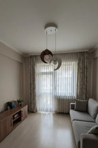 Hilal tasarımlı Minimalist Modern avize 2’li Balkon-Çocuk odası İçin Ampul Uyumlu Dekoratif Model Beyaz-Gri-Kahverengi-Kırmızı (Kopya)