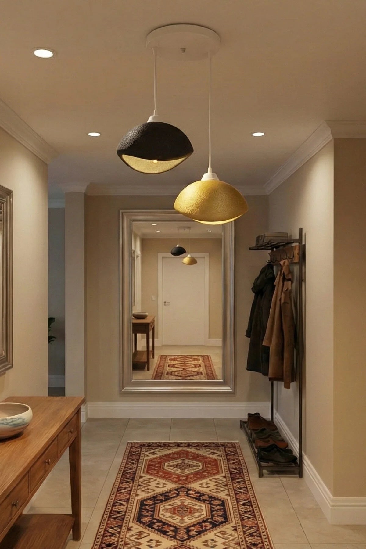 Modern Bohem Beton Görünümlü 1-2 veya 3’lü Sarkıt Avize Salon Oturma Odası İçin Ampul Uyumlu Dekoratif Model Çok Renkli Kişiselleştirme Seçeneği