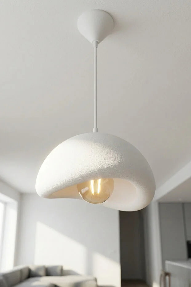Modern Bohem Beton Görünümlü Tekli Sarkıt Avize Salon Oturma Odası İçin Ampul Uyumlu Dekoratif Model Çok Renkli Kişiselleştirme Seçeneği