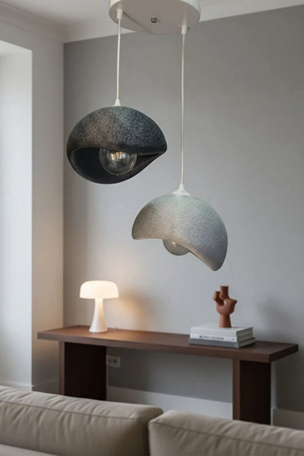 Modern Bohem Beton Görünümlü 2’li Sarkıt Avize Salon Oturma Odası İçin Ampul Uyumlu Dekoratif Model Çok Renkli Kişiselleştirme Seçeneği (Kopya)
