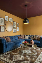 Modern Tekli Avize Premium Tasarım Tavan Aydınlatma 25x25 cm, Siyah-Beyaz-Kırmızı/Bronz