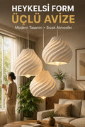 Nordic Modern avize 3'lü Mutfak-Oturma odası Salon İçin Ampul Uyumlu Dekoratif Model