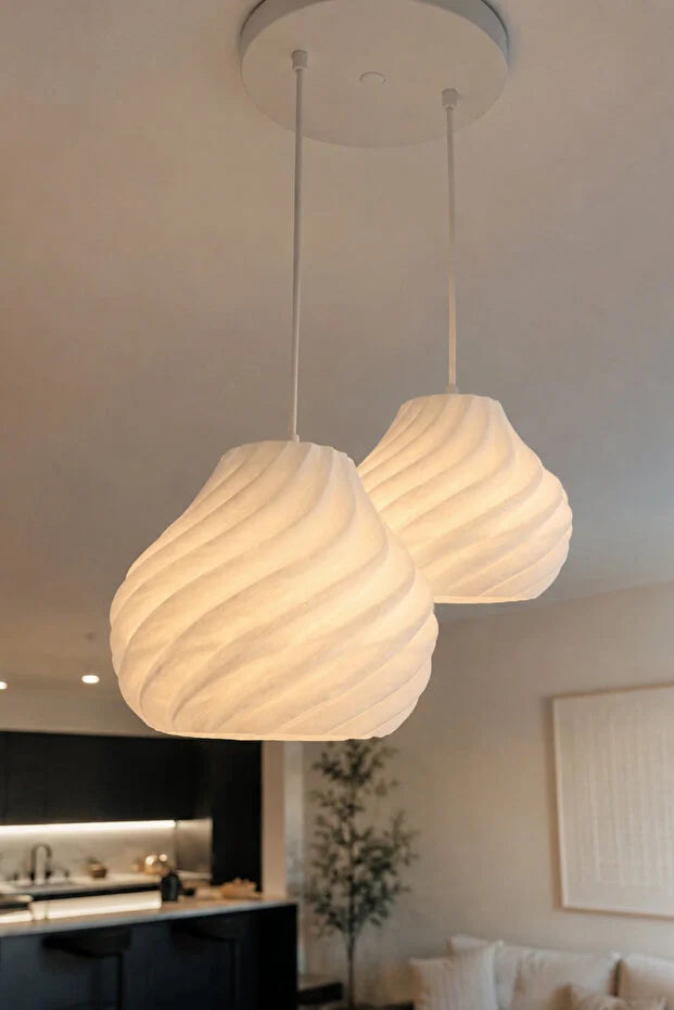 Nordic Modern avize ikili Mutfak-Oturma odası Salon İçin Ampul Uyumlu Dekoratif Model