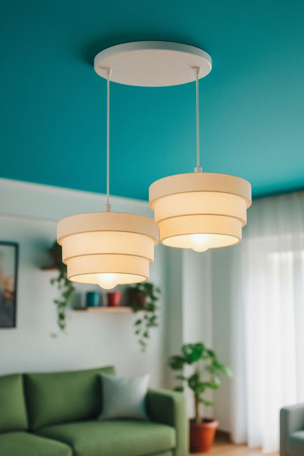 1-2 veya 3’lü Modern Avize Modern Sarkıt Aydinlatma Plastik Malzeme Ayarlanabilir Kablo Dekoratif Lamba Dekoratif Model Çok Renkli Kişiselleştirme Seçeneği