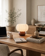 Balkabağı Modern Minimalist Masa Lambası Dekoratif Abajur Gece Lambası Yatak Odası & Salon Uyumlu