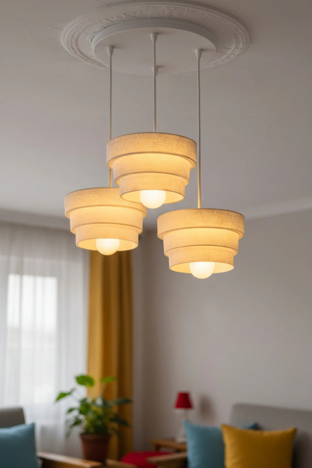 1-2 veya 3’lü Modern Avize Modern Sarkıt Aydinlatma Plastik Malzeme Ayarlanabilir Kablo Dekoratif Lamba Dekoratif Model Çok Renkli Kişiselleştirme Seçeneği