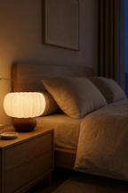 Balkabağı Modern Minimalist Masa Lambası Dekoratif Abajur Gece Lambası Yatak Odası & Salon Uyumlu
