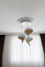 Su Damlası Sarkıt Avize Bohem Beton Görünümlü 1-2 veya 3’lü Modern Avize Salon Oturma Odası İçin Ampul Uyumlu Dekoratif Model, Çok Renkli Kişiselleştirme Seçeneği