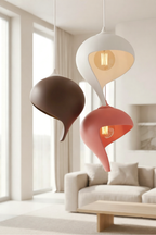 Su Damlası Sarkıt Avize Bohem Beton Görünümlü 1-2 veya 3’lü Modern Avize Salon Oturma Odası İçin Ampul Uyumlu Dekoratif Model, Çok Renkli Kişiselleştirme Seçeneği