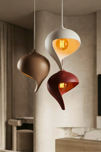 Su Damlası Sarkıt Avize Bohem Beton Görünümlü 1-2 veya 3’lü Modern Avize Salon Oturma Odası İçin Ampul Uyumlu Dekoratif Model, Çok Renkli Kişiselleştirme Seçeneği