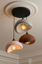 Modern Bohem Beton Görünümlü 1-2 veya 3’lü Sarkıt Avize Salon Oturma Odası İçin Ampul Uyumlu Dekoratif Model Çok Renkli Kişiselleştirme Seçeneği