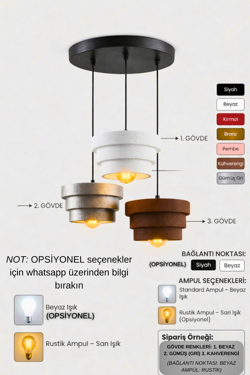 1-2 veya 3’lü Modern Avize Modern Sarkıt Aydinlatma Plastik Malzeme Ayarlanabilir Kablo Dekoratif Lamba Dekoratif Model Çok Renkli Kişiselleştirme Seçeneği