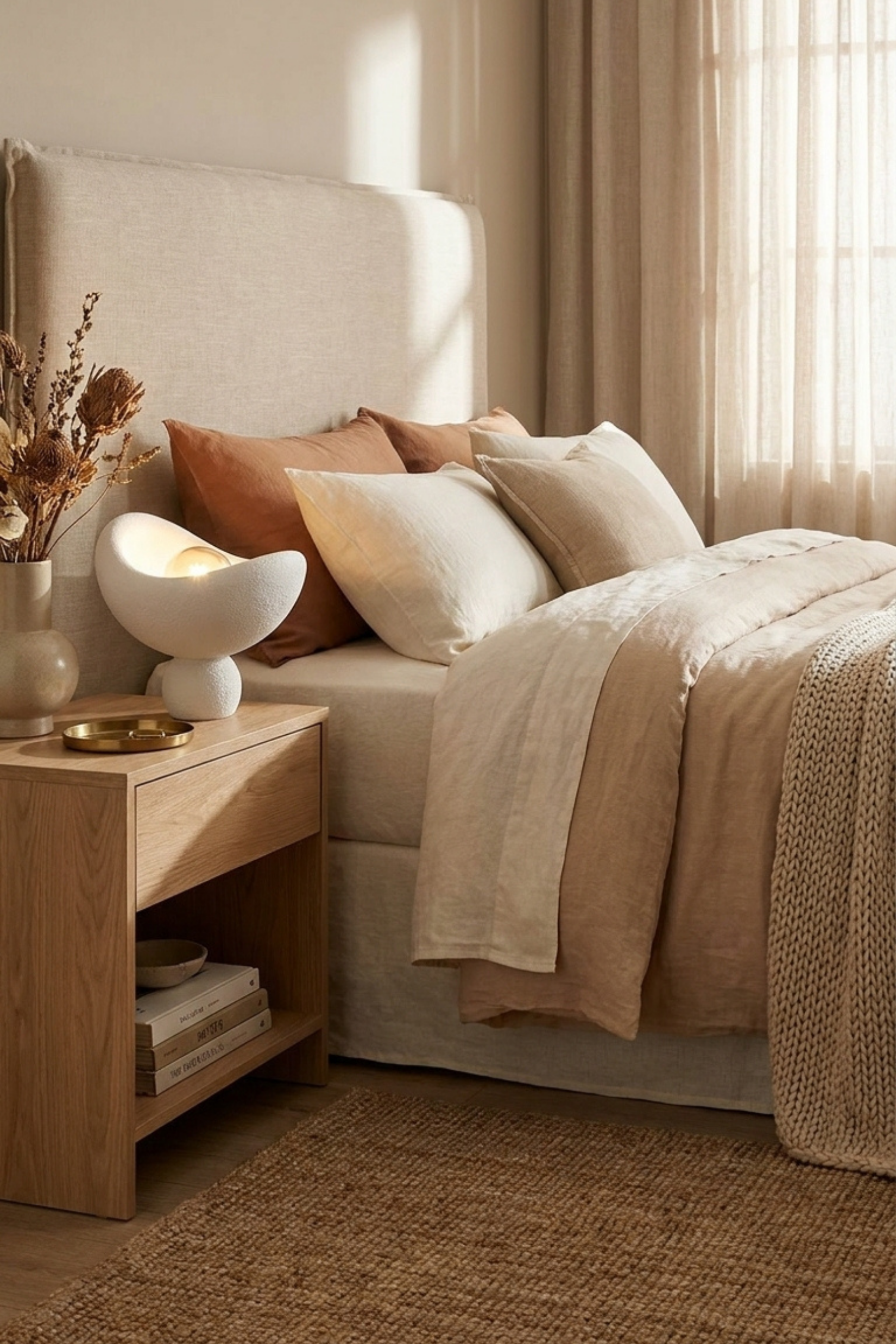 Modern Minimalist Masa Lambası Dekoratif Abajur Gece Lambası Yatak Odası & Salon Uyumlu