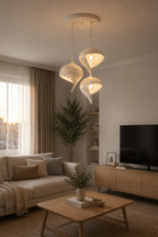 Su Damlası Sarkıt Avize 3’lü Modern İskandinav stili Avize, Salon Oturma Odası İçin Ampul Uyumlu Dekoratif Model, Çok Renkli Kişiselleştirme Seçeneği